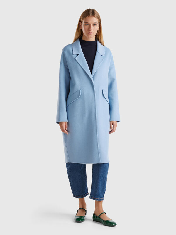Abrigo midi de lana mixta Mujer