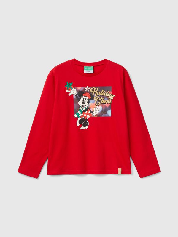 Camiseta navideña de Minnie y Mickey Mouse Niña