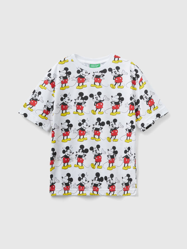 Camiseta blanca con estampado de Mickey Mouse Niño