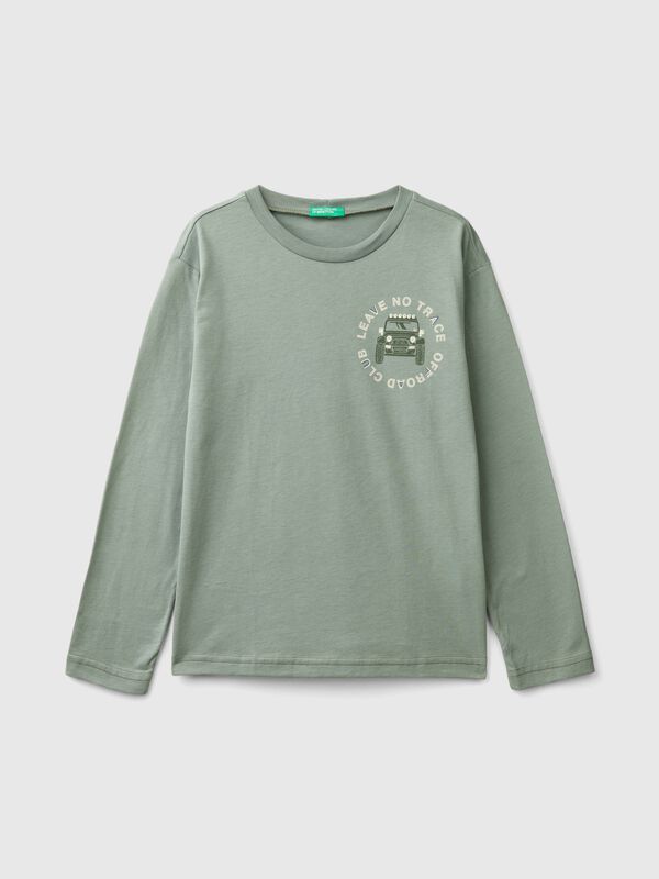 Camiseta con estampado de algodón orgánico cálido Niño