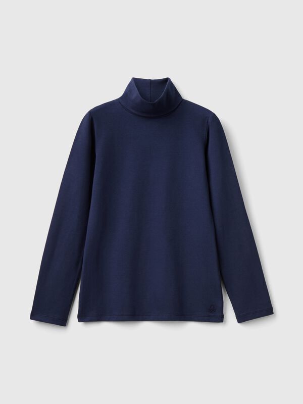 Camiseta elástica de cuello alto Niña