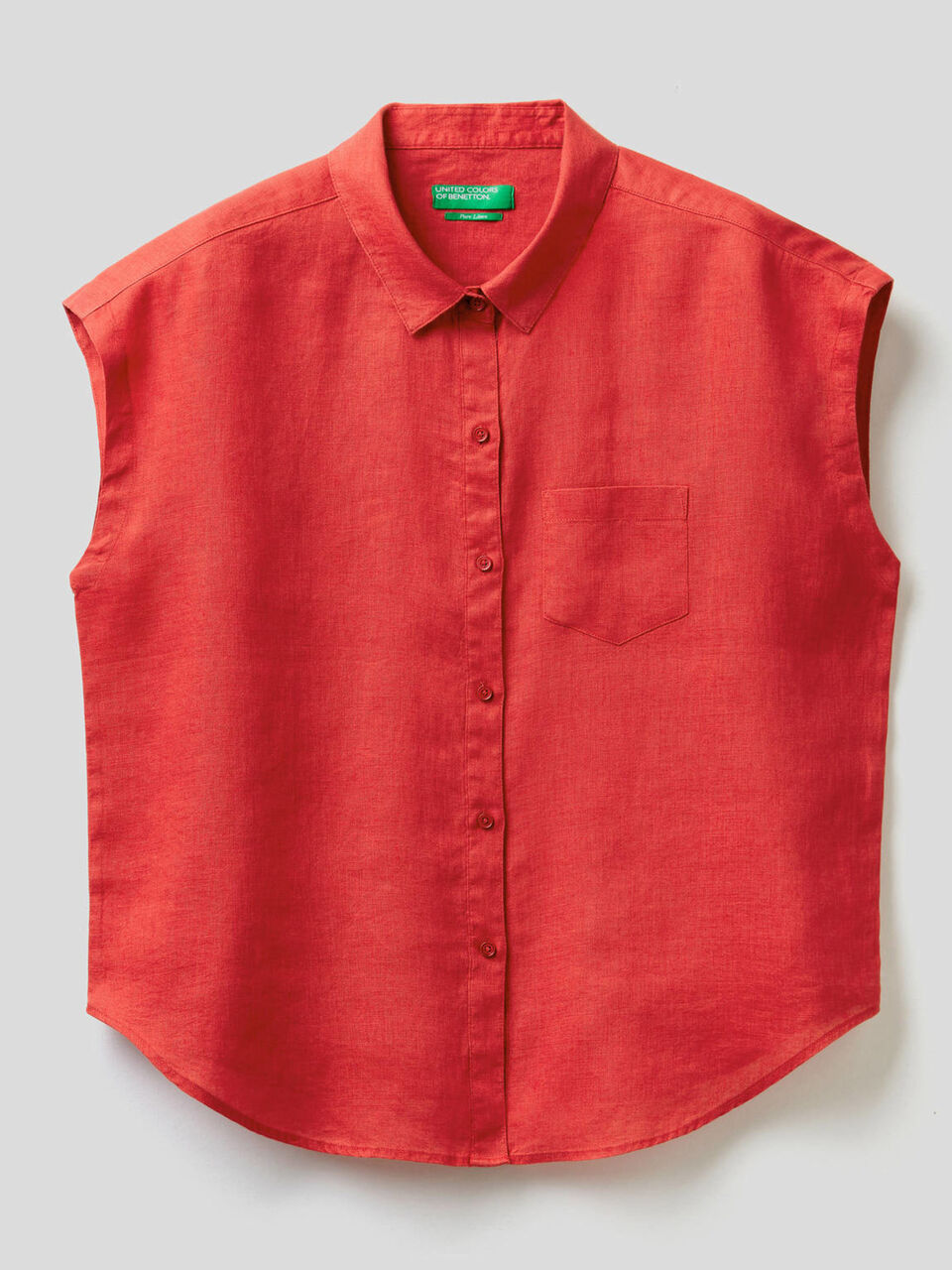 Camisón de 100% lino de manga corta image number 1