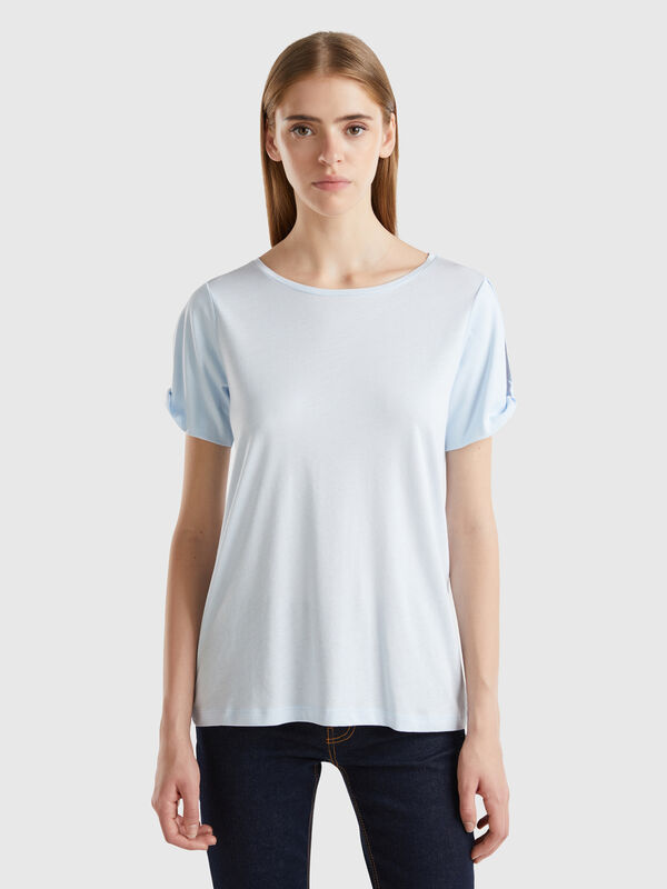 Camiseta en mezcla de Modal Mujer