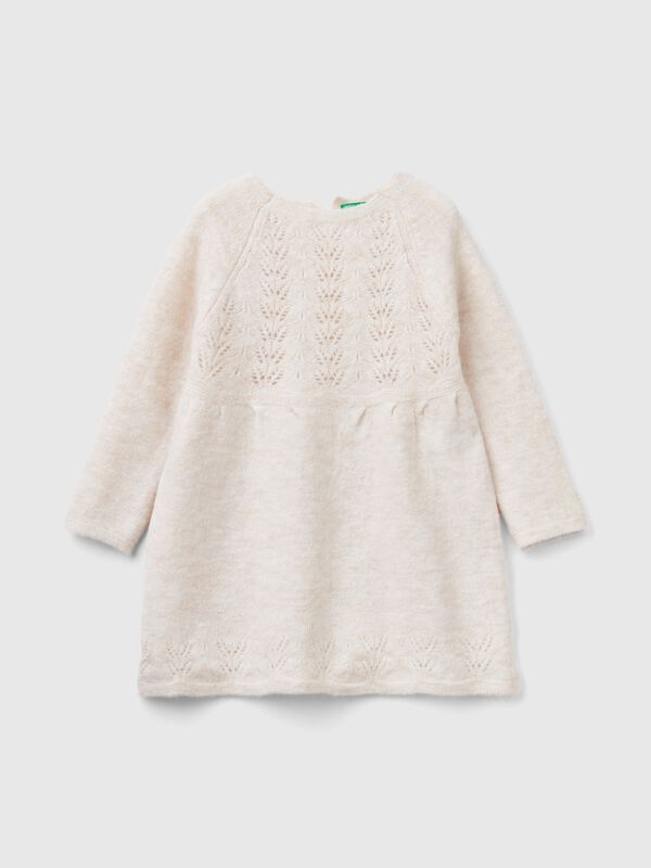 Vestido de punto con encaje Niña