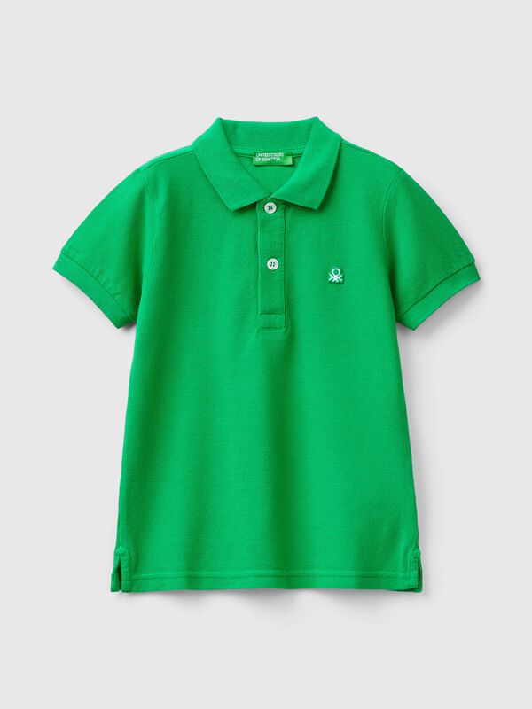 Polo de manga corta de algodón puro Niño