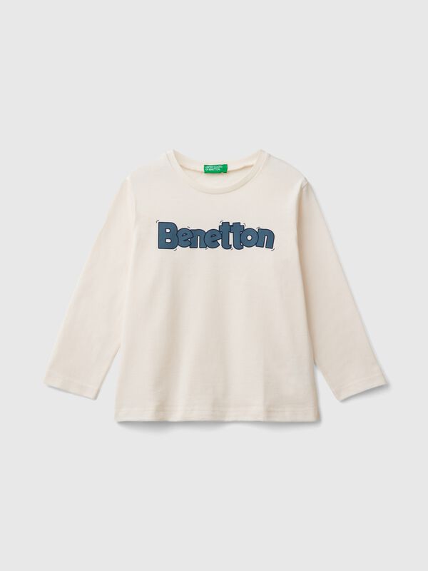  Camiseta de cuello redondo de cálido algodón orgánico  Niño