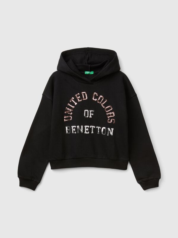 Sudadera con capucha y lentejuelas Niña