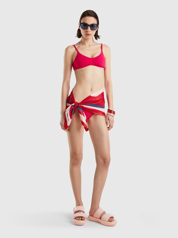 Sujetador de bikini de triángulo de ECONYL® con efecto rizo Mujer