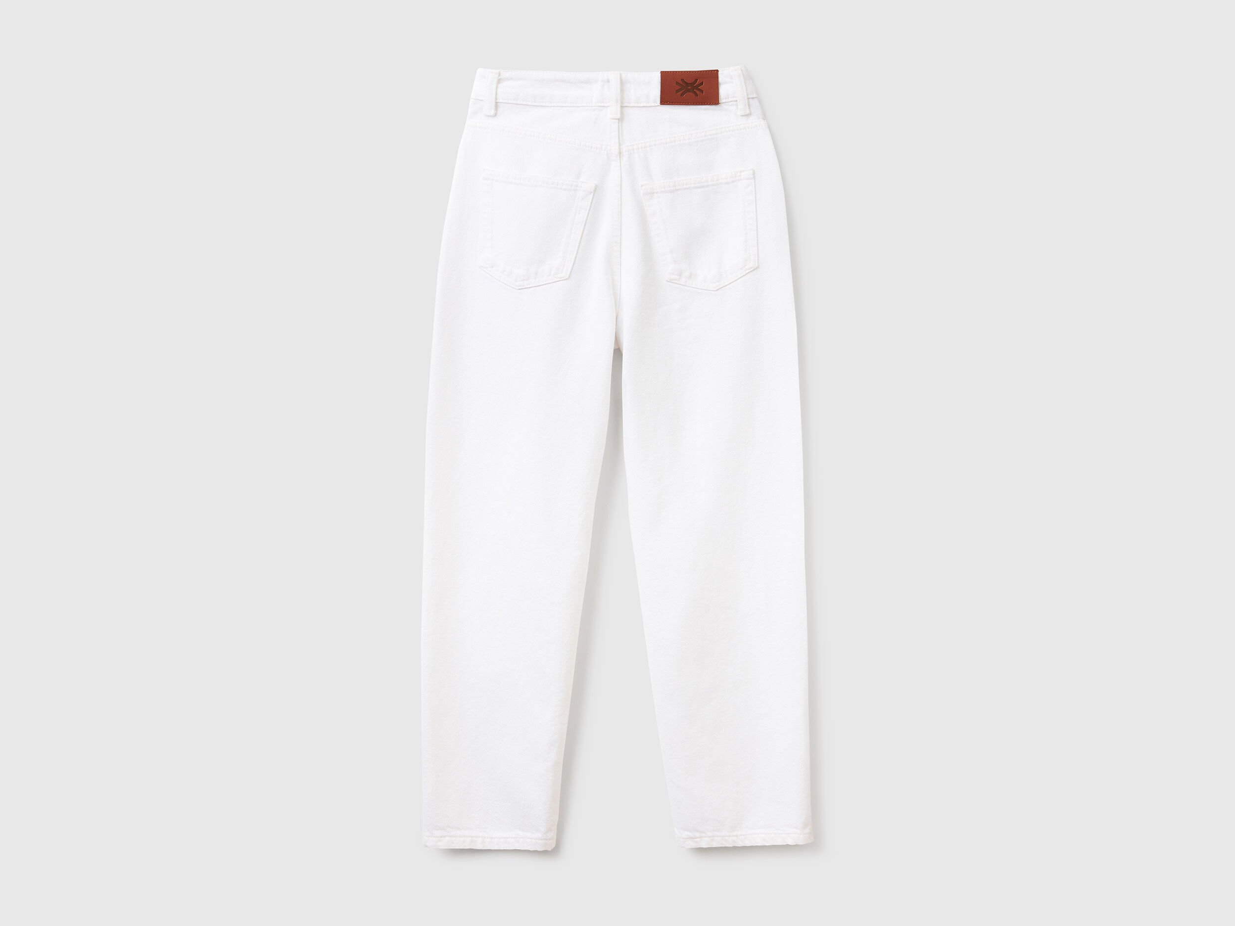 Pantal n largo mom fit Blanco Benetton