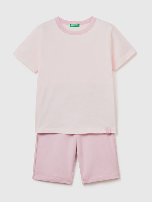 Pijama corto de algodón ligero Niño