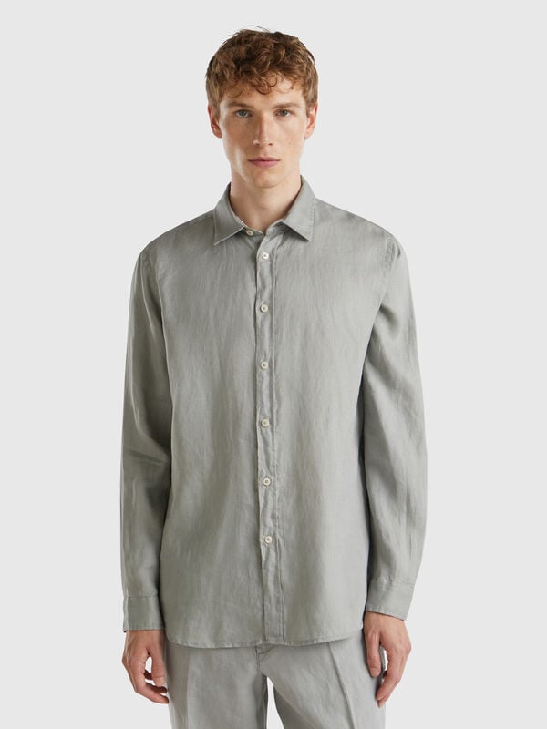 Camisa de puro lino Hombre