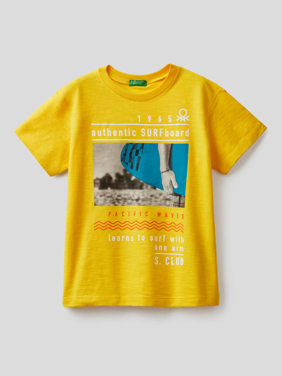 Camiseta de algodón con estampado de surf image number 1