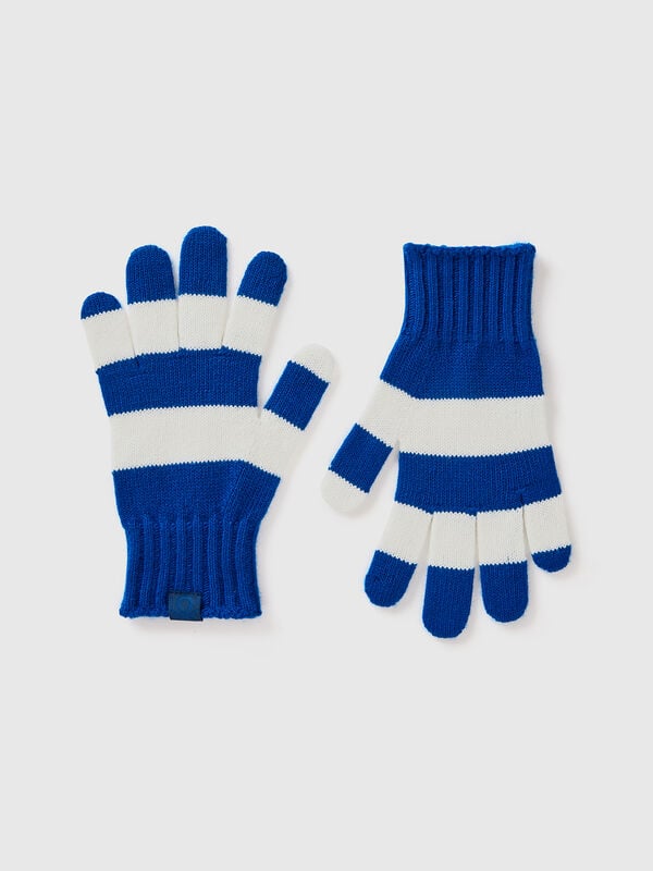 Guantes de punto con rayas Niño