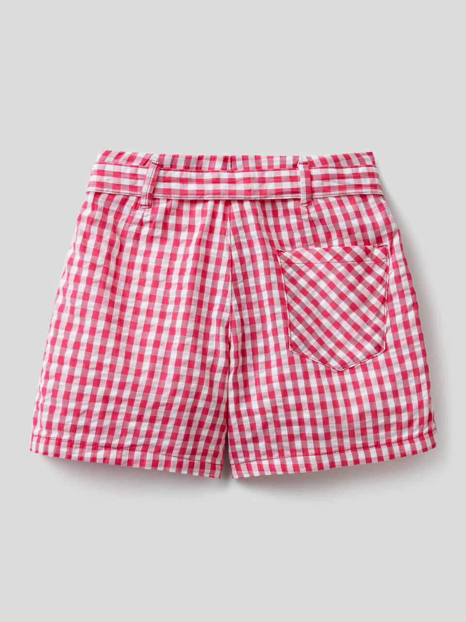 Pantalón corto con estampado de Vichy image number 2