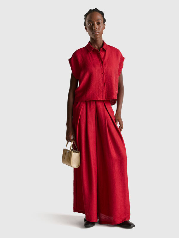 Camisa sin mangas de corte cuadrado Mujer