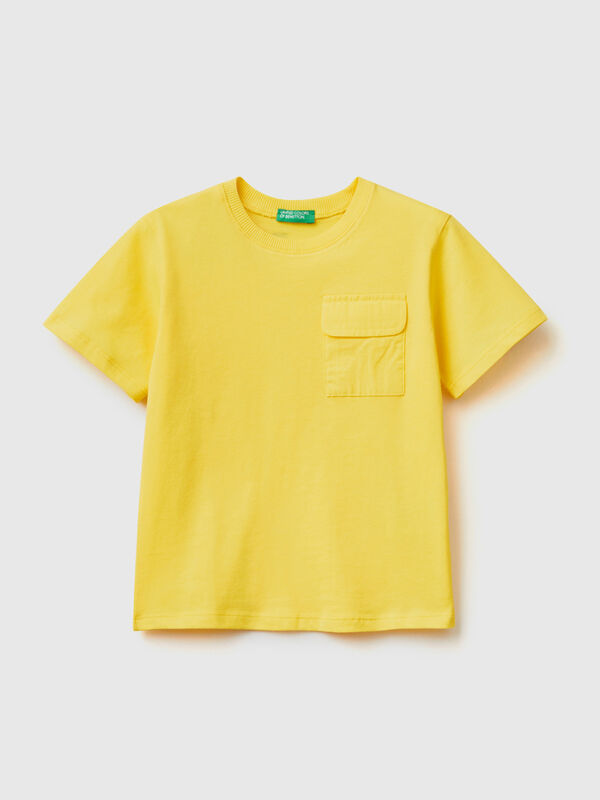 Camiseta de 100 % algodón con bolsillo Niño