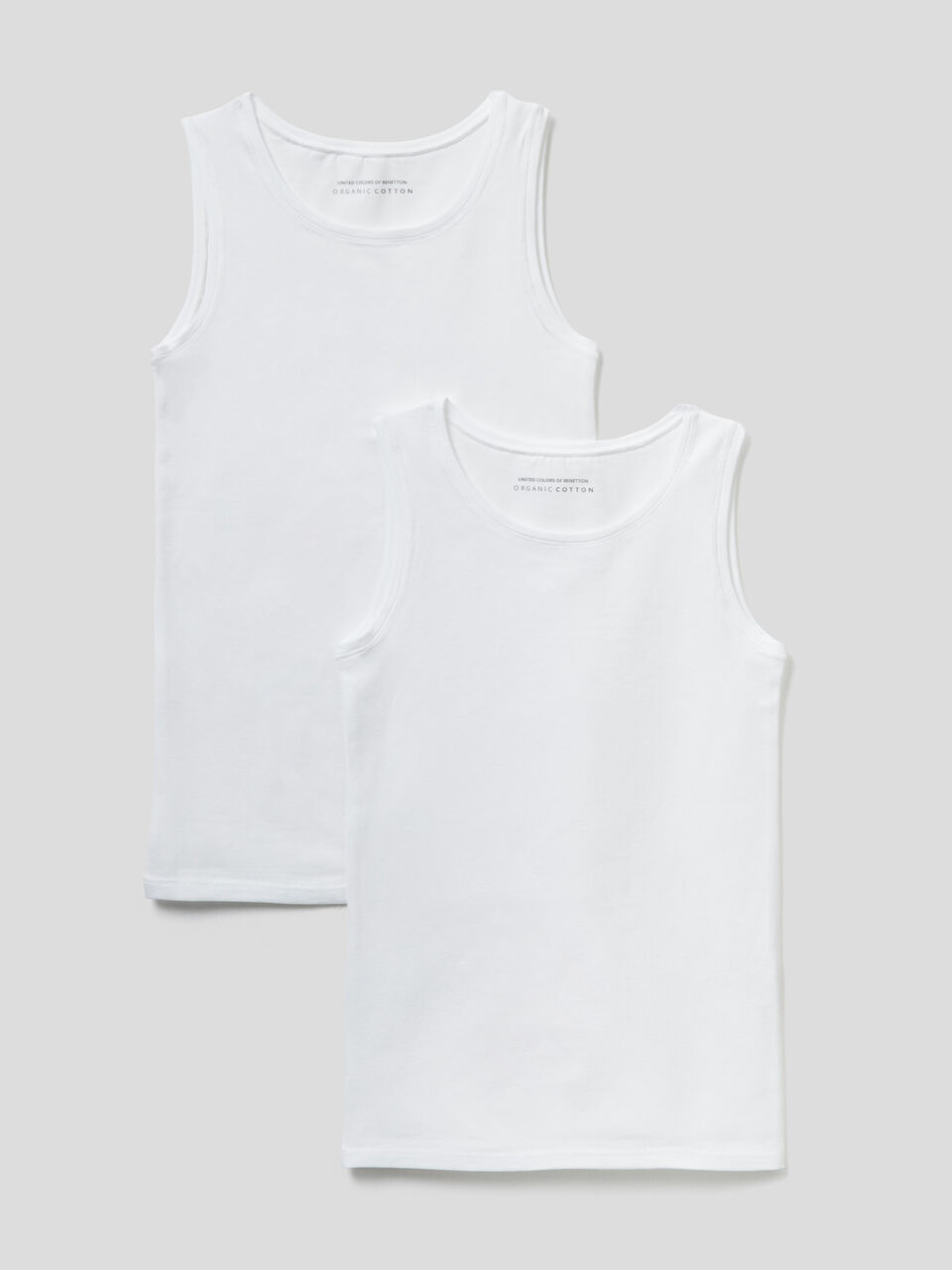 Dos camisetas de tirantes de algodón orgánico super stretch image number 1