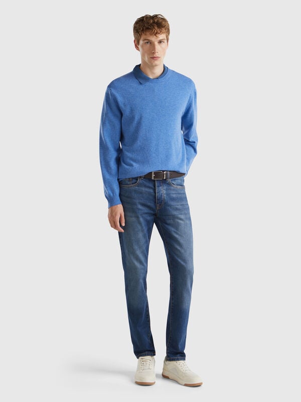 Vaqueros slim fit con cinco bolsillos Hombre