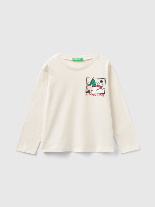 Camiseta navideña de algodón cálido