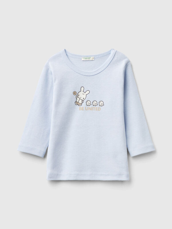 Camiseta de manga larga de 100 % algodón orgánico Recién nacidos
