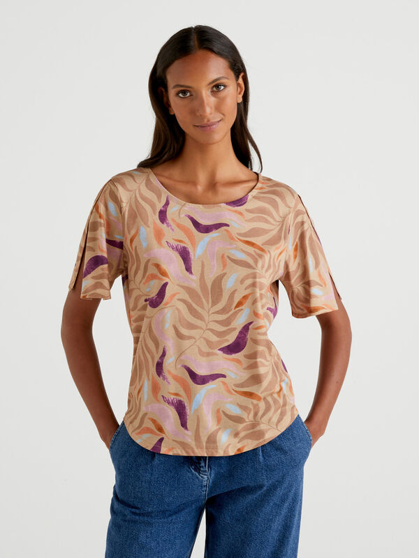 Camiseta de manga corta con estampado Mujer