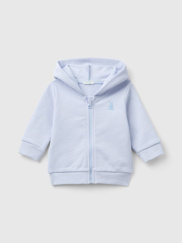 Sudadera de algodón orgánico con capucha Recién nacidos