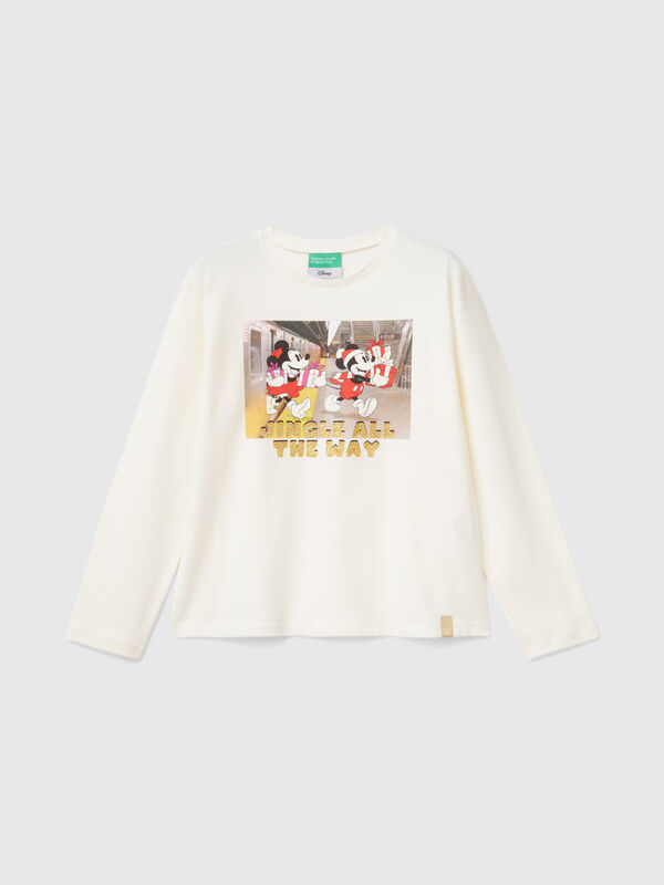 Camiseta navideña de Minnie y Mickey Mouse Niña