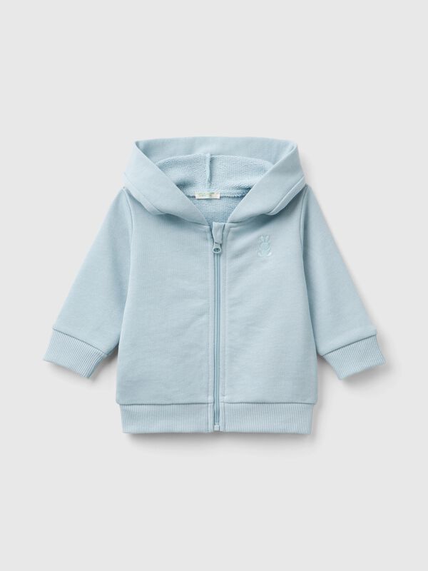 Sudadera de algodón orgánico con capucha Recién nacidos