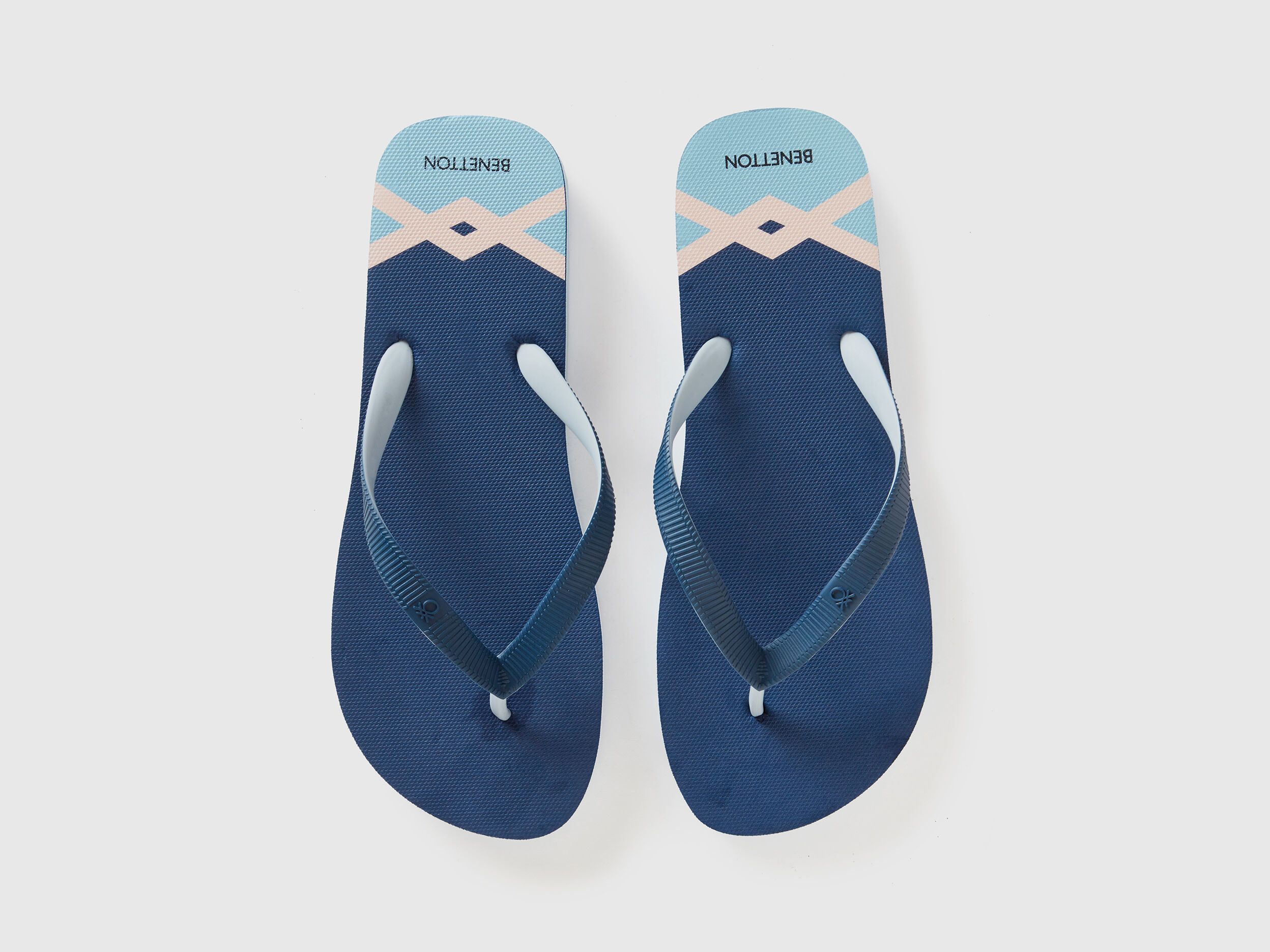 Chanclas de goma ligera Azul Benetton