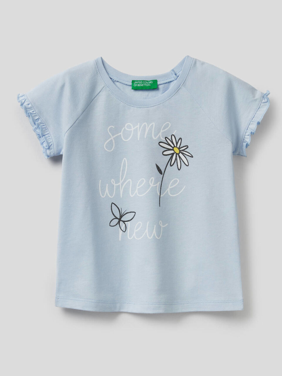 Camiseta con volantes y glitter image number 1